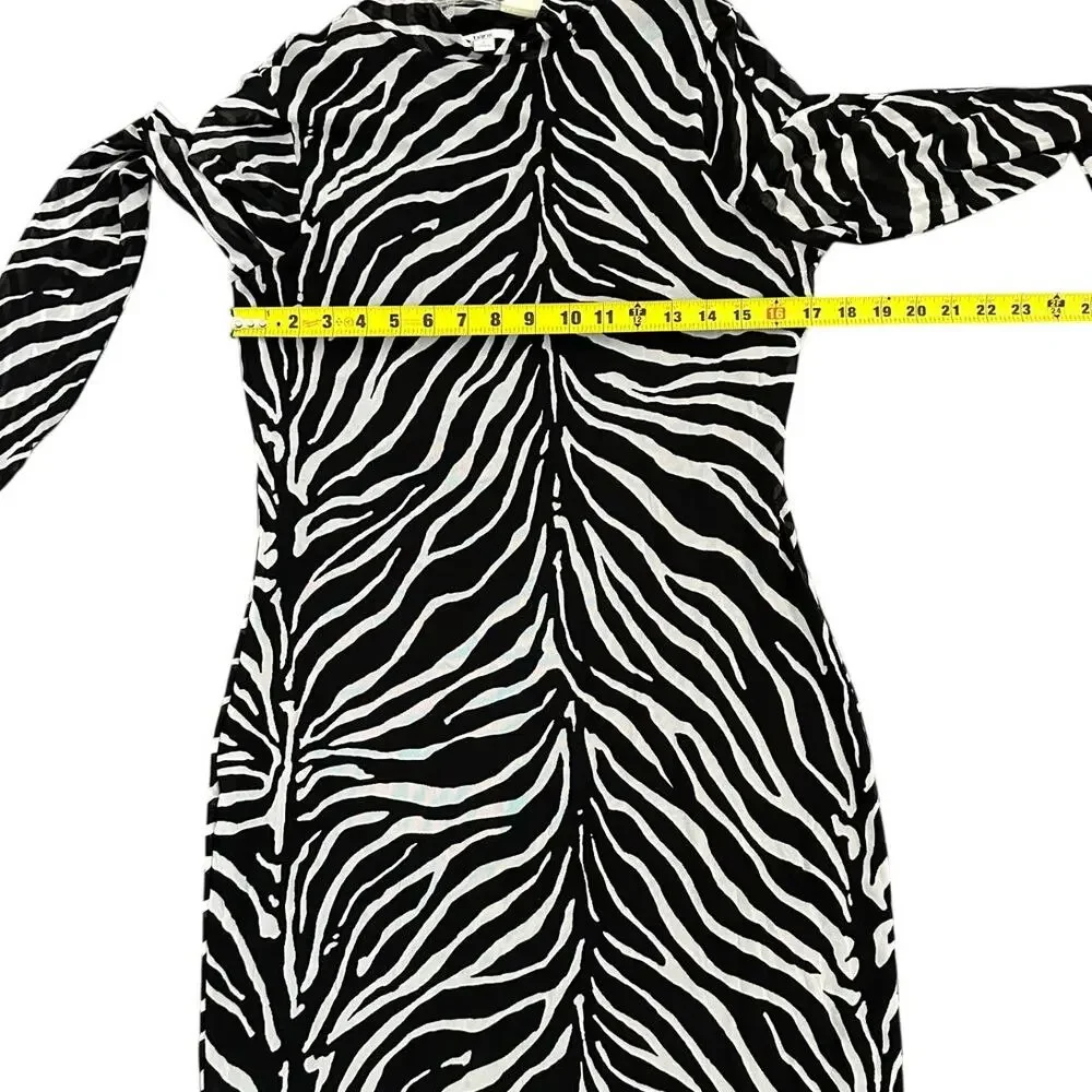 Bar III
Women's Zebra-Print Mock Neck Midi Dress size large - Picture 5 of 11